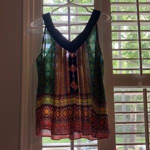 Anthropologie Colorful strappy top size 6